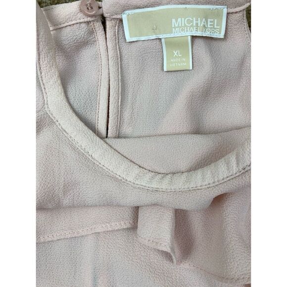 Michael Michael Kors pink ruffle cold shoulder top - Picture 3 of 4